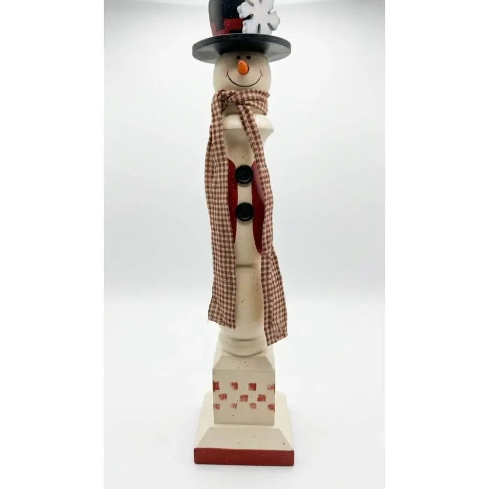 Vintage Snowmen Candle Holders - Set of 3 | Hand-Painted Decor Christmas Holders